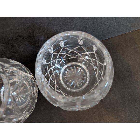 Set Of 2 Vintage Crystal Cut Glass Round Candle Holders 3.5" Tall Decorative - Picture 3 of 6